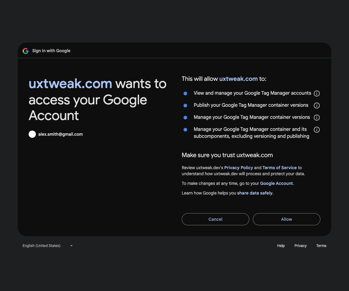 Allow access