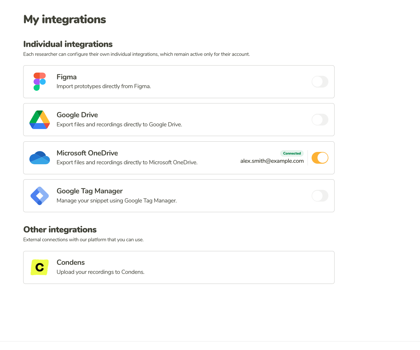 Enabled Google Drive integration
