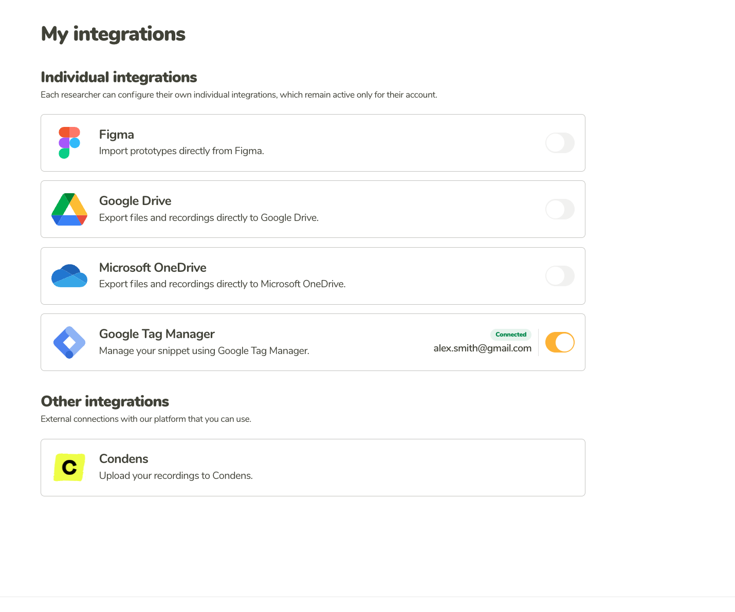 Enabled GTM integration