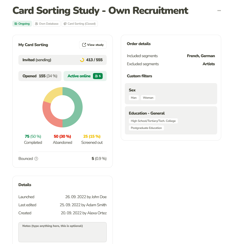 Recruiting in progress