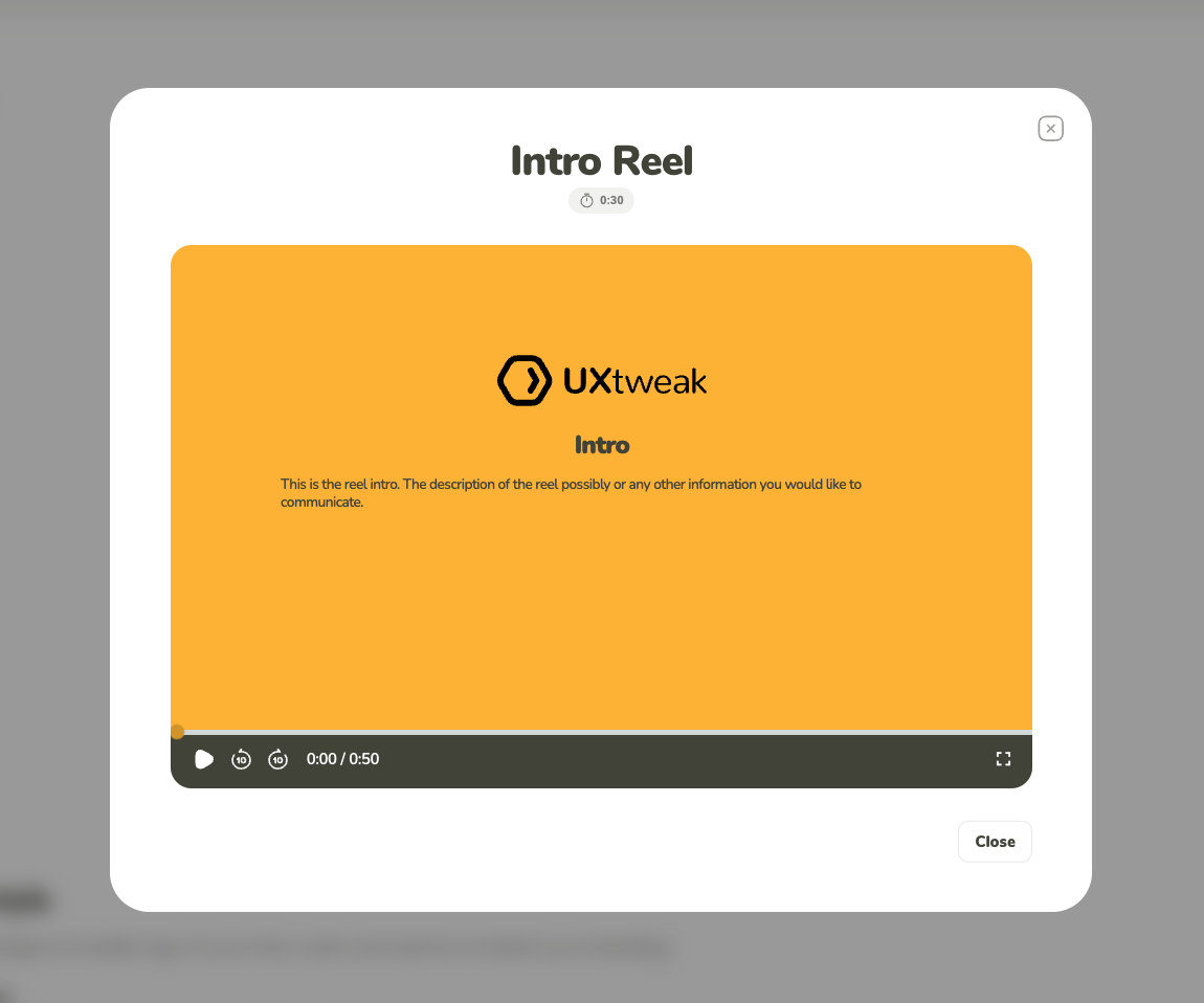 Reel preview on smaller screens