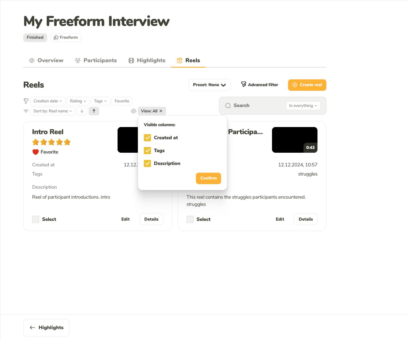 Choosing what to view
